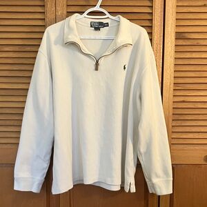 Vintage Polo By Ralph Lauren 100% Cotton Quarter Zip Pullover Sweater
